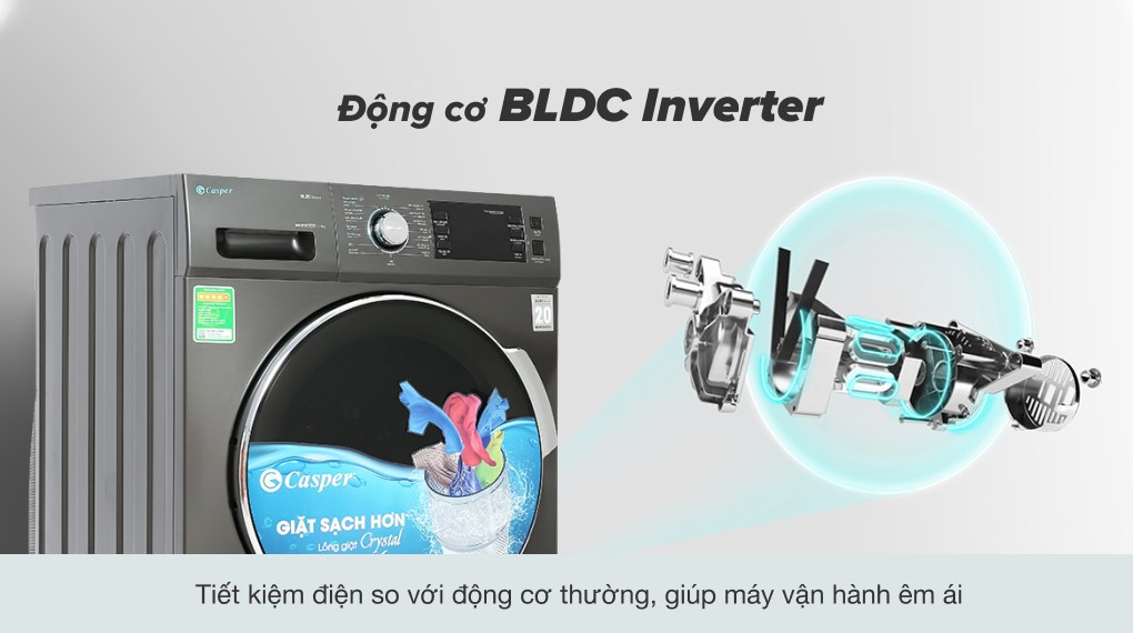 Máy giặt Sharp Inverter 10.5 Kg ES-FK1054SV-G - Động cơ BLDC