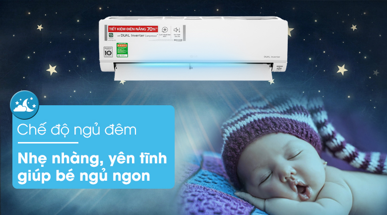 Máy lạnh LG Inverter 1.5 HP V13API1 - Chế độ ngủ đêm 