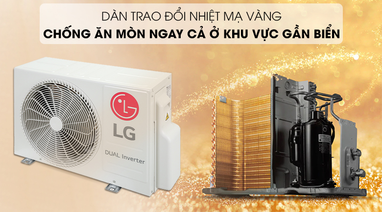 Máy lạnh LG V24ENF1 - tản nhiệt mạ vàng