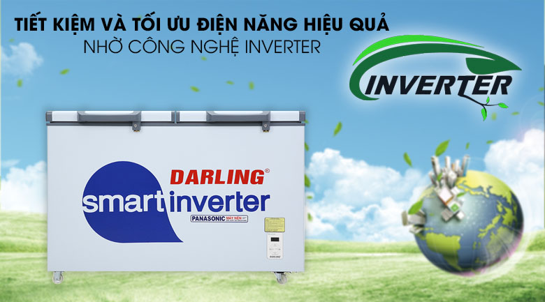 Tủ đông Darling Inverter 270 lít DMF-3799 ASI - Tiết kiệm điện với công nghệ inverter