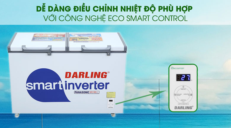 Tủ đông Darling Inverter 270 lít DMF-3799 ASI - Công nghệ Eco Smart Control