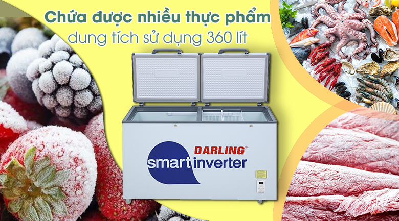 Tủ đông Darling Inverter 360 lít DMF-4799 ASI - Dung tích