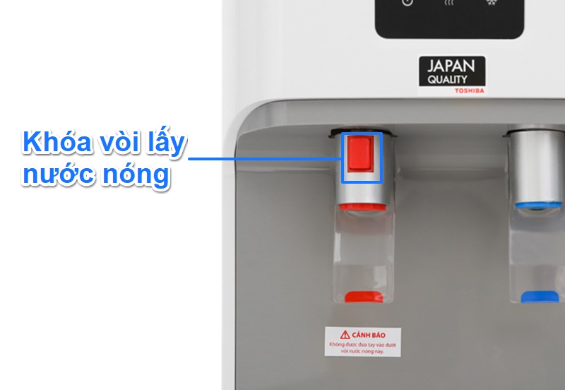 Vòi lấy nước nóng có trang bị khóa vòi - Cây nước nóng lạnh Toshiba RWF-W1664TV(W1)