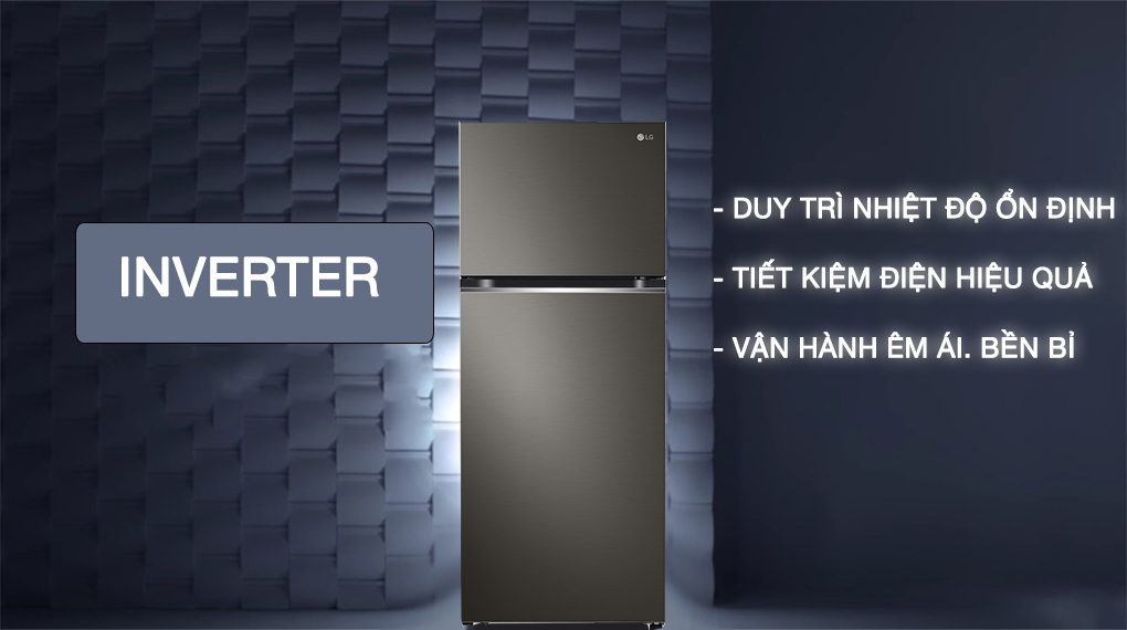 Tủ lạnh LG Inverter 335 lít GN-M332BL-Sử dụng công nghệ Inverter, tiết kiệm điện hiệu quả