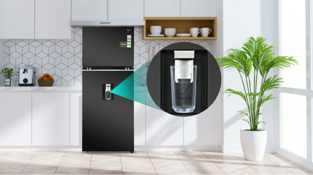 Tủ lạnh LG Inverter 374 Lít GN-D372BL - Khay lấy nước ngoài 