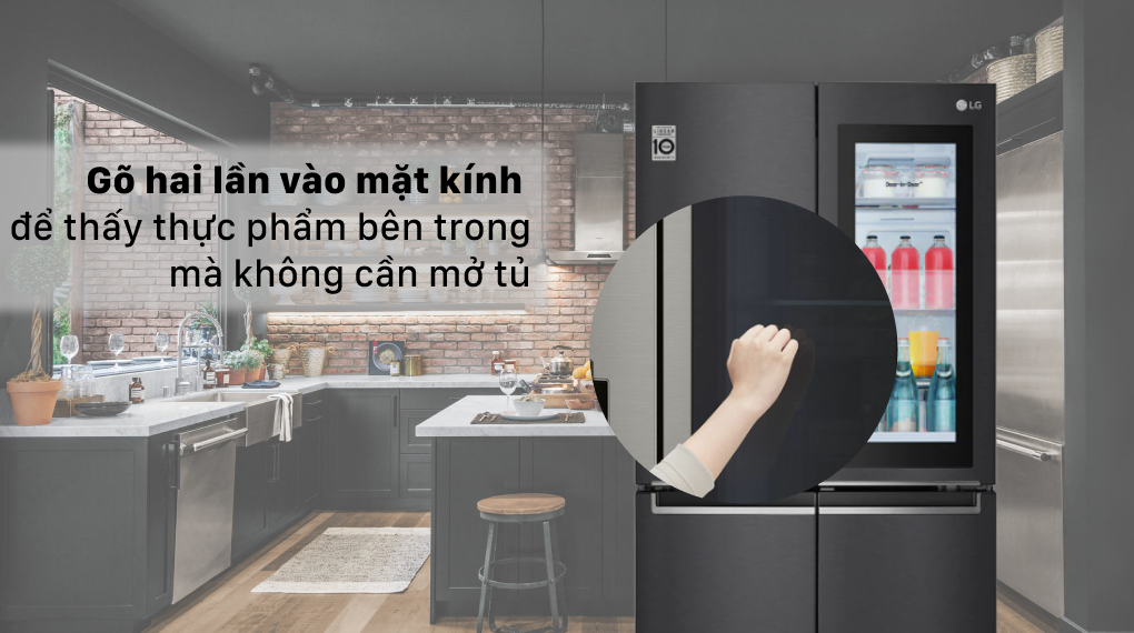 Tủ lạnh LG Inverter 496 lít GR-X22MB - InstaView Door-in-Door