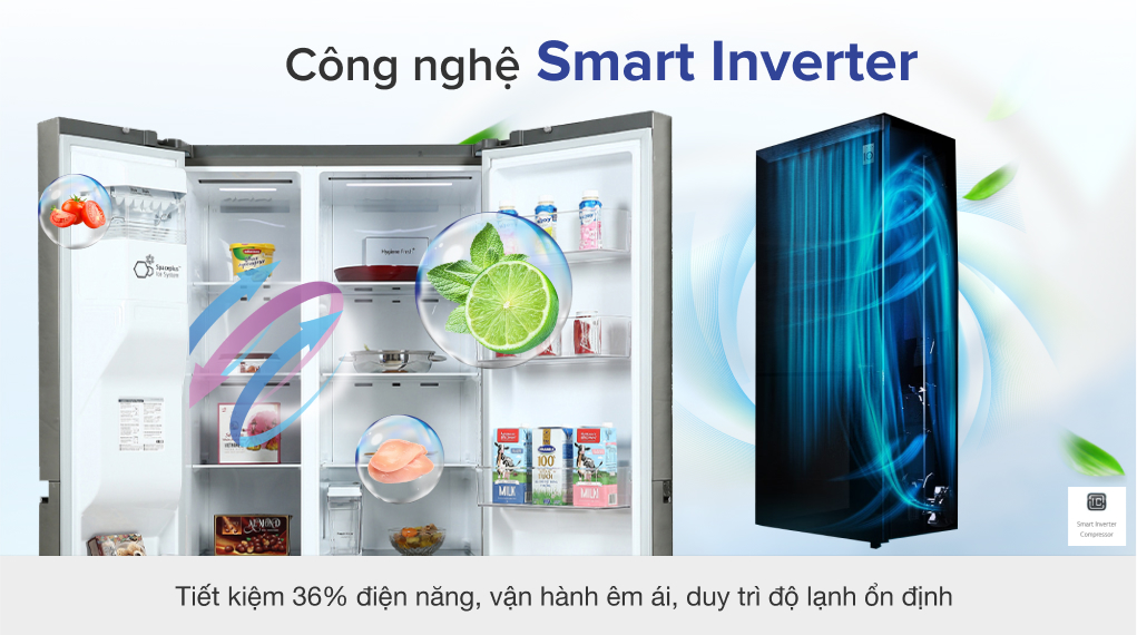 Tủ lạnh LG Inverter 635 Lít GR-D257JS - Smart Inverter 