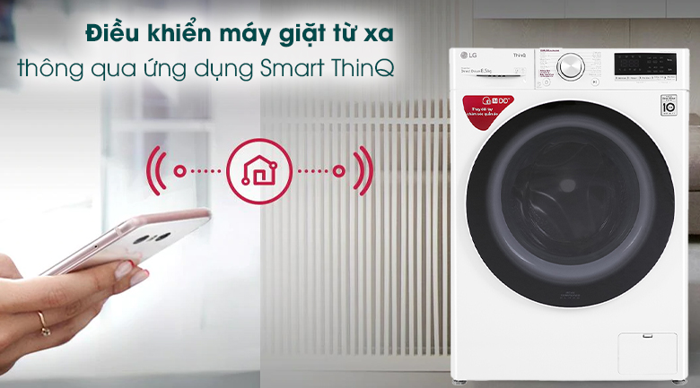 Máy giặt LG Inverter 8.5 kg FV1408S4W - Smart ThinQ