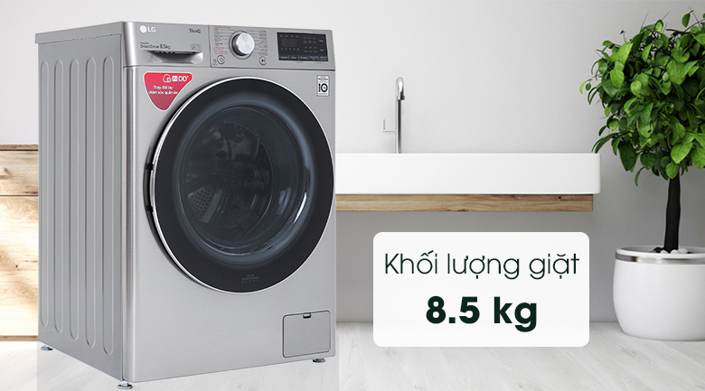 Máy giặt LG Inverter 8.5 kg FV1408S4V - Khối lượng