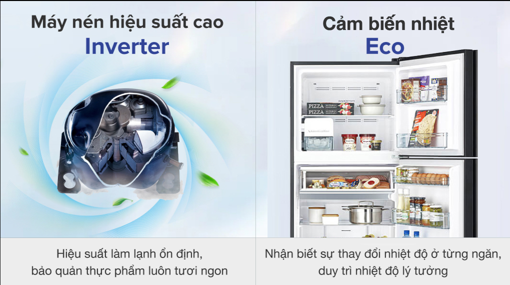 Tủ lạnh Hitachi Inverter 390 lít R-FVY510PGV0 GBK - Công nghệ tiết kiệm điện