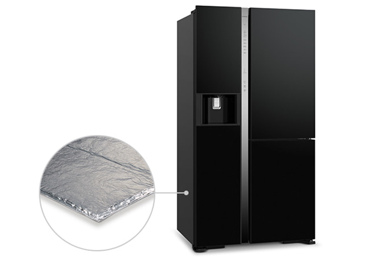 Tủ lạnh SBS Hitachi Inverter 569 lít R-MX800GVGV0(GMG) có tấm cách nhiệt chân không