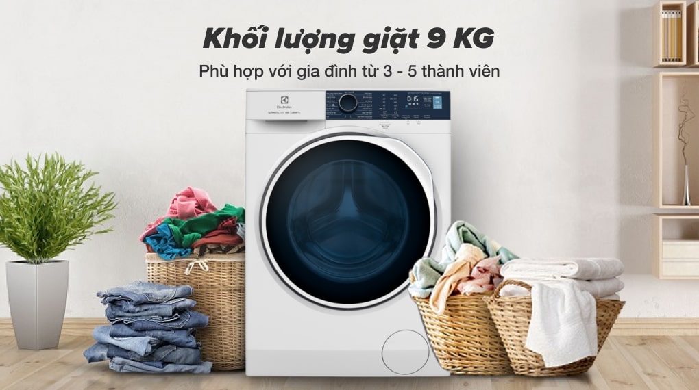 Máy giặt Electrolux Inverter 9 kg EWF9024P5WB - Khối lượng 9 kg