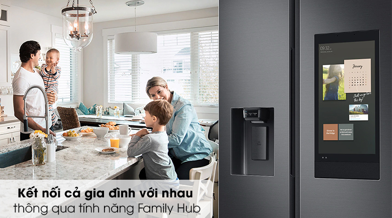 Tủ lạnh Samsung Inverter 616 lít RS64T5F01B4/SV - Family Hub