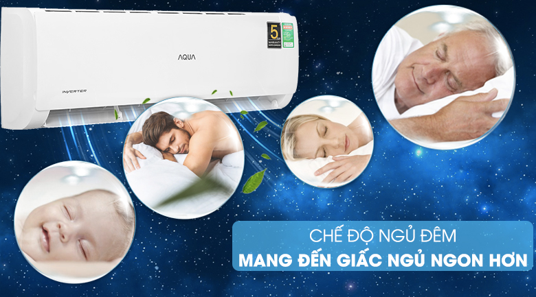 Máy lạnh Aqua AQA-KCRV13TK - chế độ ngủ đêm