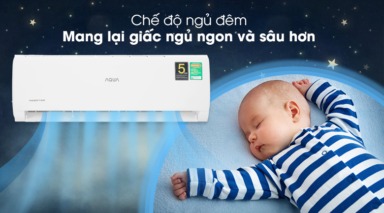Máy lạnh Aqua Inverter 1 HP AQA-KCRV10TK - Chế độ ngủ đêm