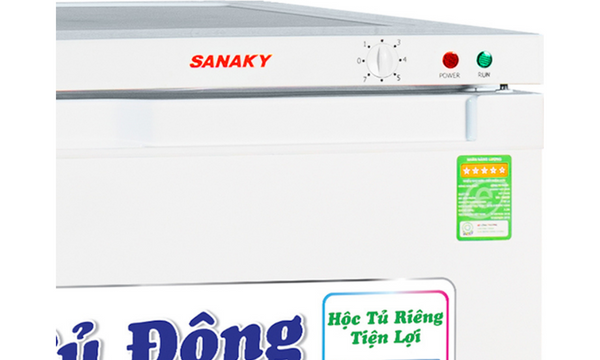 Tủ đông Sanaky 150 lít VH-180VD nút điều chỉnh nhiệt độ bên ngoài 