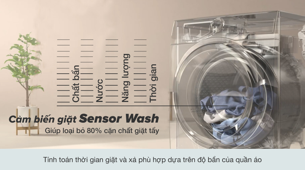 Máy giặt Electrolux Inverter 11 kg EWF1141R9SB - Sensor Wash