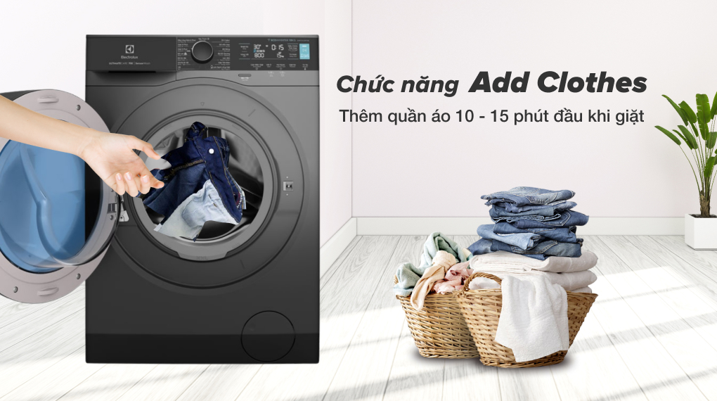 Máy giặt Electrolux Inverter 11 kg EWF1141R9SB - Công nghệ Add Clothes