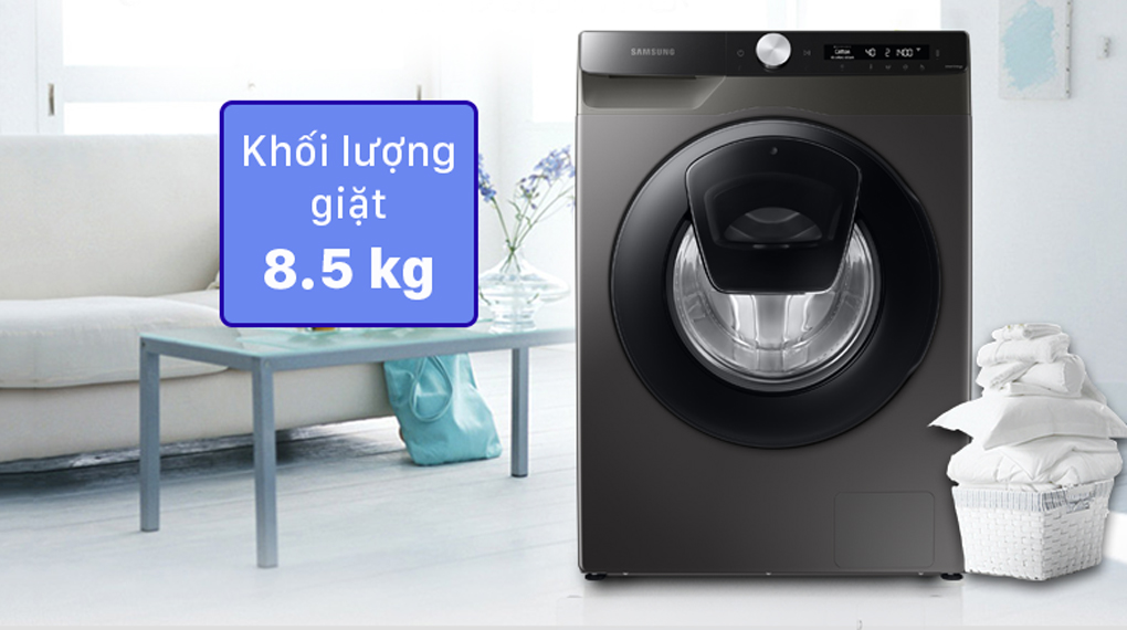 Máy giặt Samsung Inverter 8.5 kg WW85T554DAX/SV - Thiết kế sang trọng, hiện đại