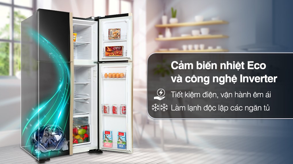 Tủ lạnh Hitachi Inverter 509 lít R-FW650PGV8 GBK - Công nghệ tiết kiệm điện