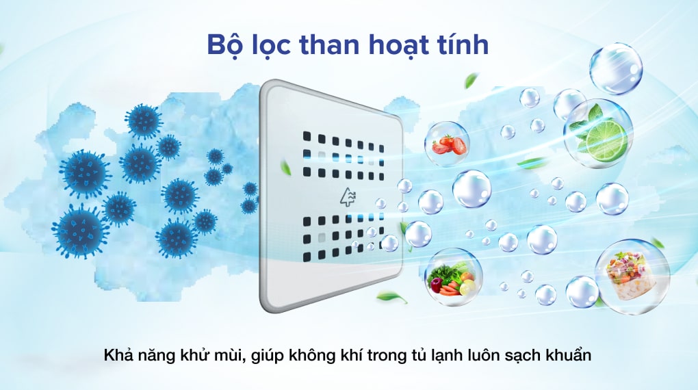 Khử mùi than hoạt tính - Tủ lạnh Samsung Inverter 339 lít RB33T307055/SV 