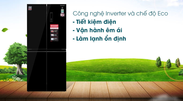 Tủ lạnh Sharp Inverter 401 lít SJ-FXP480VG-BK - Công Nghệ Inverter