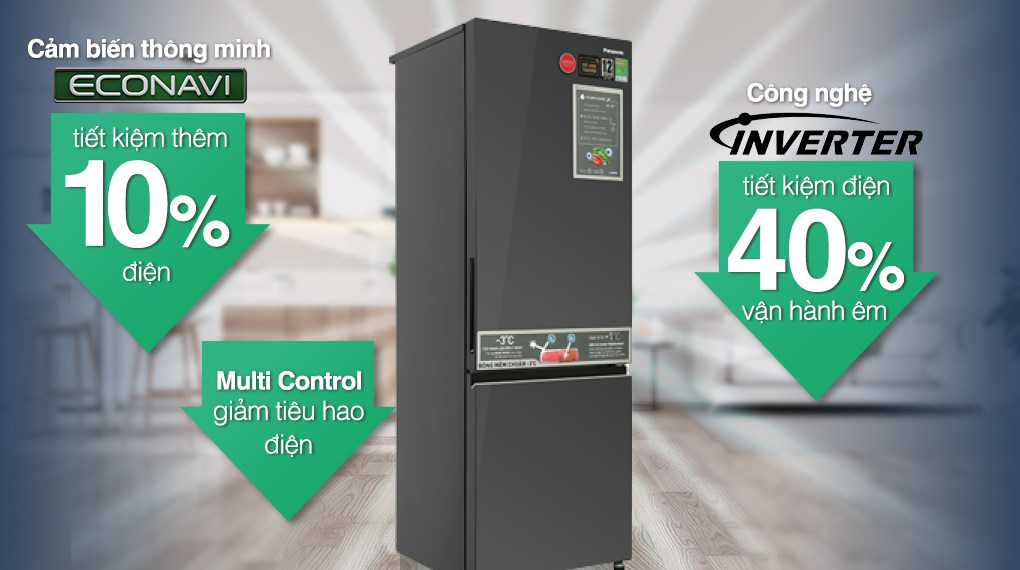 Tủ lạnh Panasonic Inverter 325 lít NR-BC361VGMV - Công nghệ tiết kiệm điện