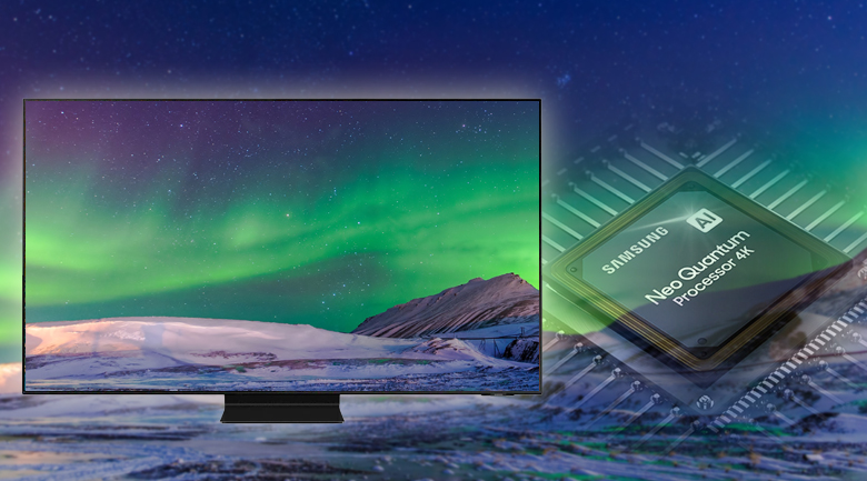 Smart Tivi Neo QLED 4K 98 inch Samsung QA98QN90A - Xem hình ảnh chuẩn 4K đầy khác biệt nhờ bộ xử lý Neo Quantum 4K AI 16 nơ-ron